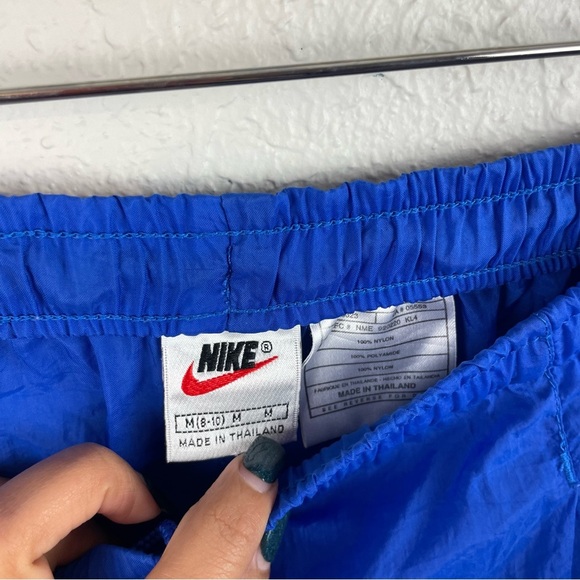 Vintage Nike Nylon Joggers Pants Blue M‎ - Picture 5 of 10